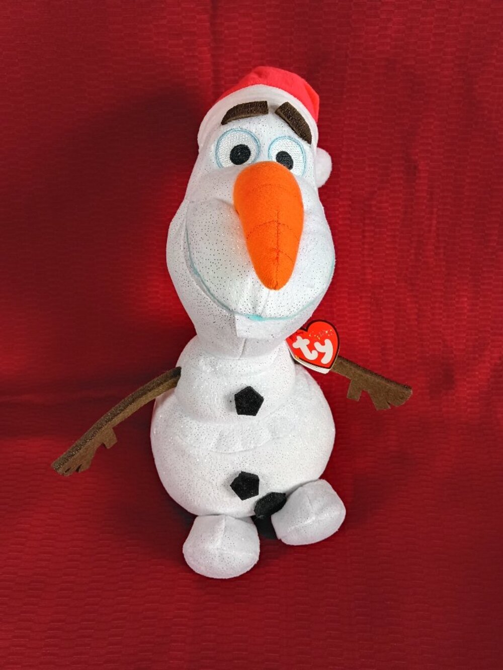 Share Ty Beanie Buddy 🎄 OLAF THE FROZEN SNOWMAN 10.5" SANTA HAT NEW MWMT'S